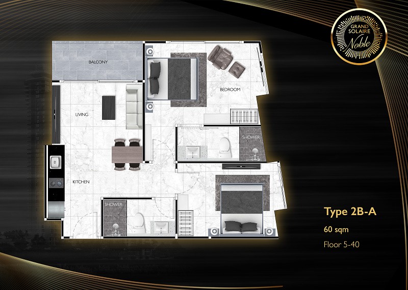 Grand Solaire Noble — apartment layout