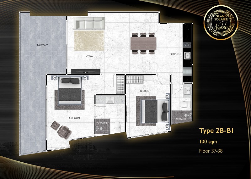 Grand Solaire Noble — apartment layout