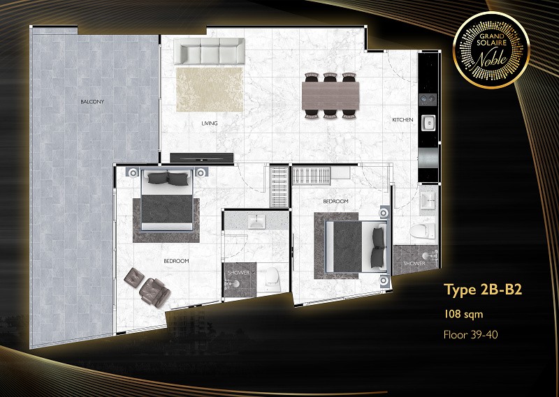 Grand Solaire Noble — apartment layout