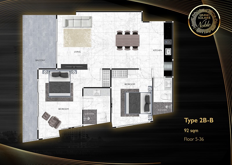 Grand Solaire Noble — apartment layout