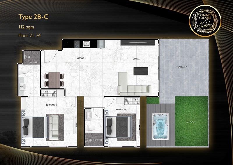 Grand Solaire Noble — apartment layout