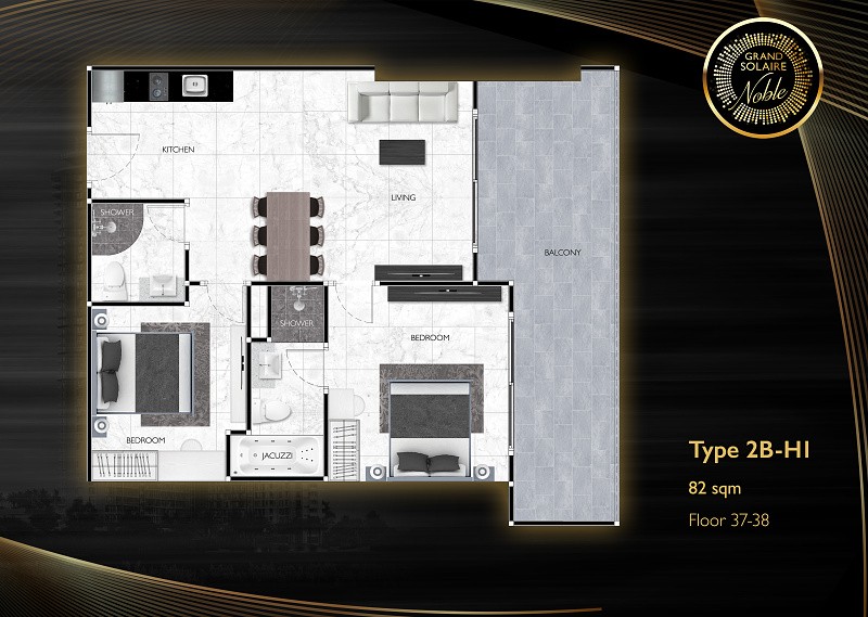 Grand Solaire Noble — apartment layout