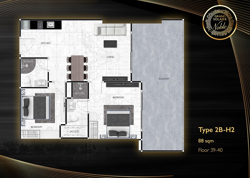 Grand Solaire Noble — apartment layout