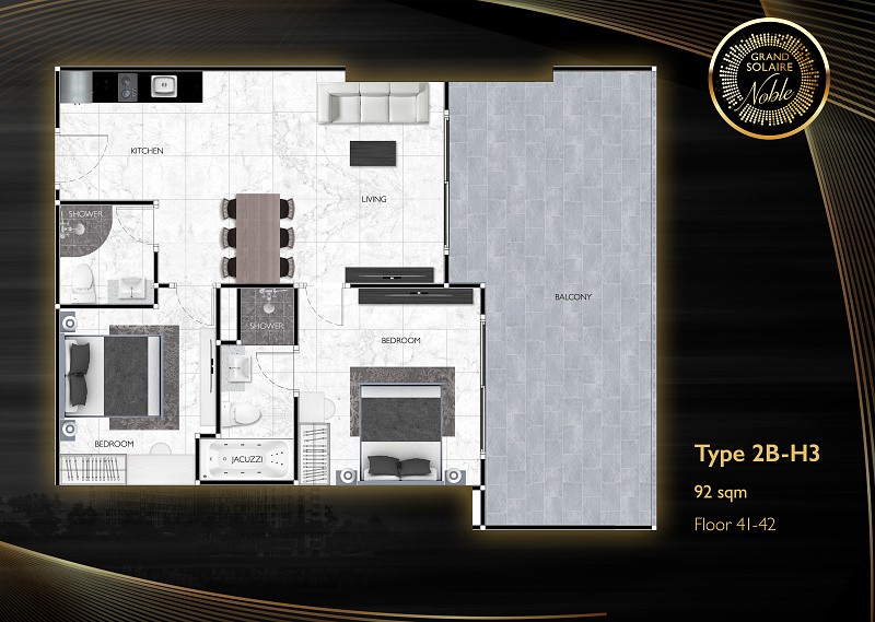 Grand Solaire Noble — apartment layout