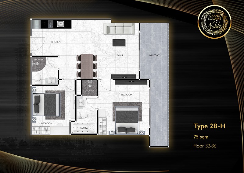 Grand Solaire Noble — apartment layout