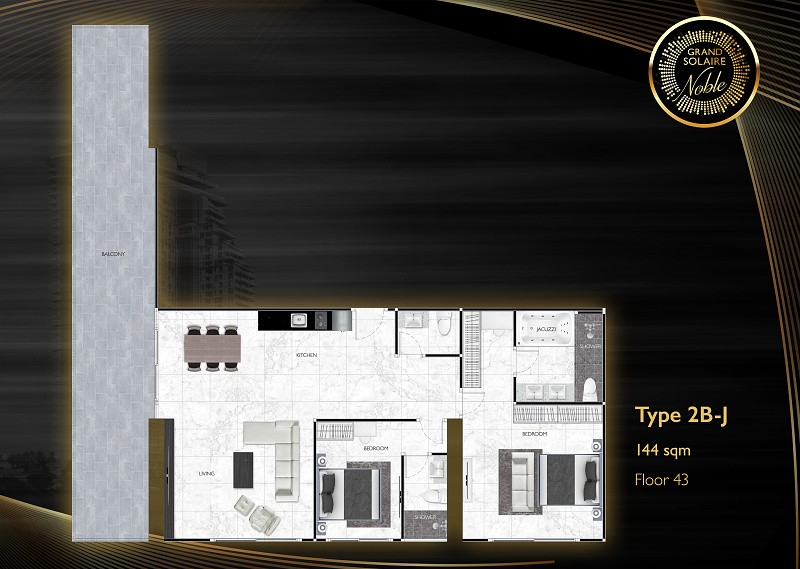 Grand Solaire Noble — apartment layout