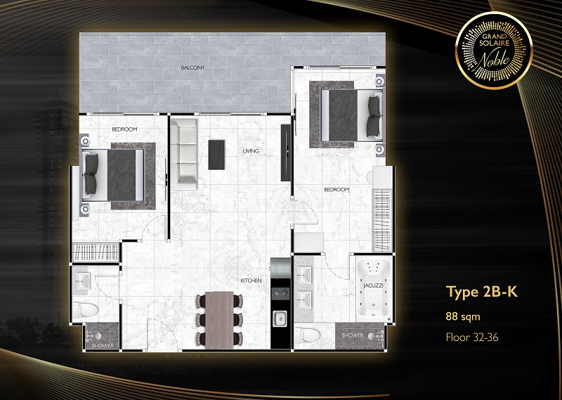 Grand Solaire Noble — apartment layout