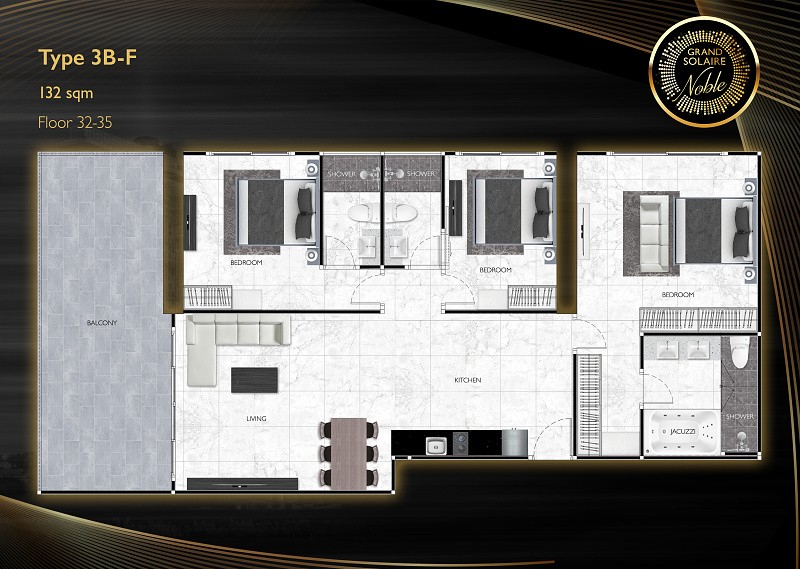 Grand Solaire Noble — apartment layout