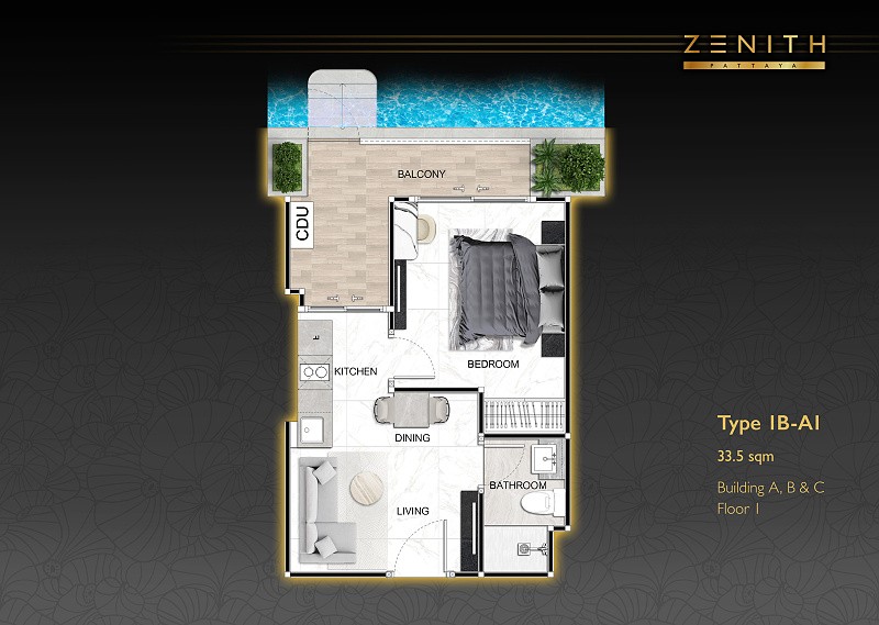 ZENITH Pattaya — apartment layout