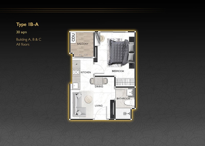 ZENITH Pattaya — apartment layout