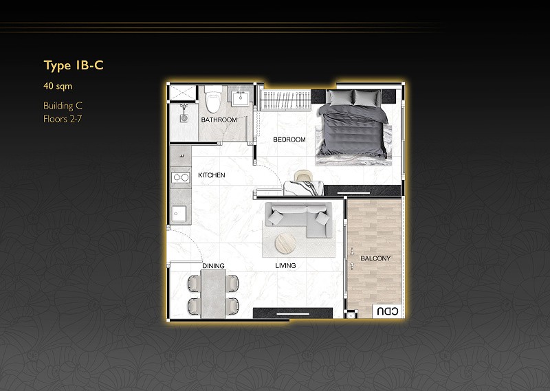 ZENITH Pattaya — apartment layout