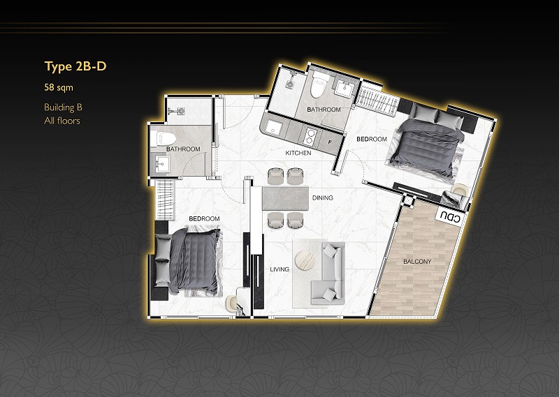 ZENITH Pattaya — apartment layout