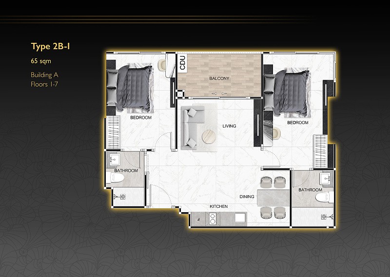ZENITH Pattaya — apartment layout