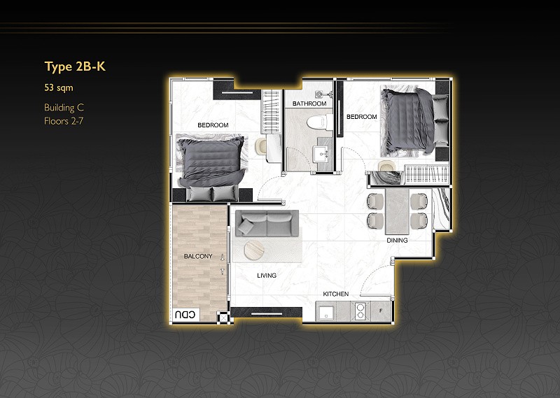ZENITH Pattaya — apartment layout