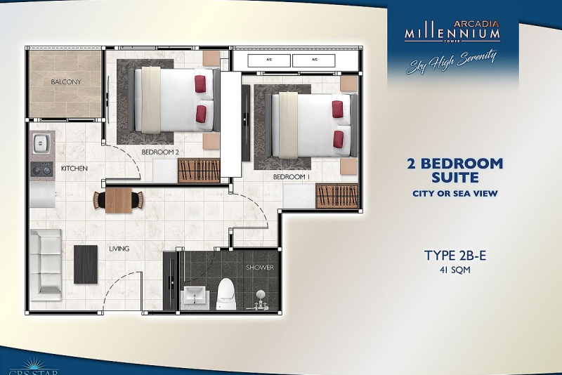 2 Bedroom Condo - ฿ 30.000 p/m