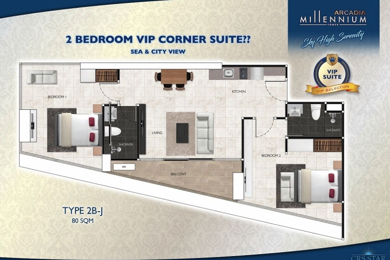 Exclusive 2 Bedroom Condo - ฿ 55.000 p/m