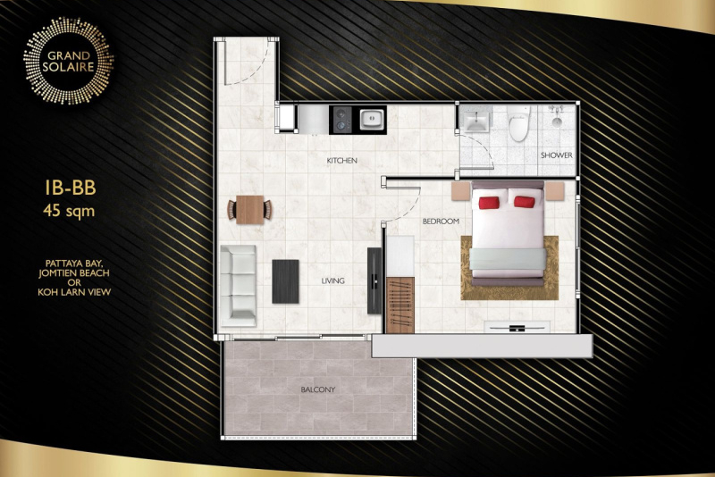 Corner 1 Bedroom Condo - ฿ 5,950,000