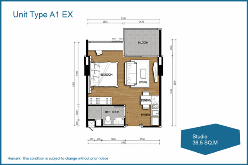 Spacious Studio with Pool Access - ฿ 2.500.000
