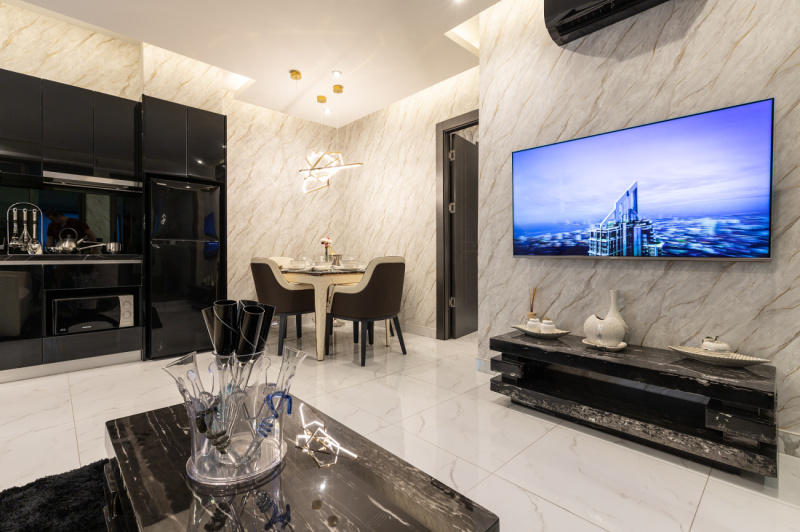 Corner 1 Bedroom Condo - ฿ 7,400,000 - Illustrative photo from the Grand Solaire showroom