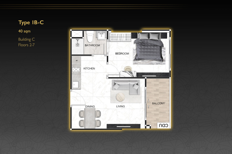 Unique 1-Bedroom Apartment with Spacious Balcony - ฿ 4,090,000 